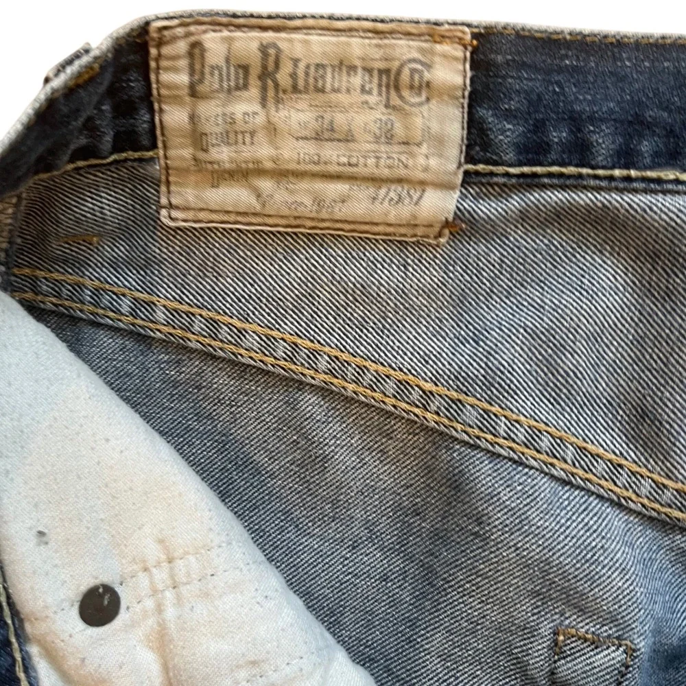 Polo Ralph Lauren Mens Straight Leg Jeans Medium Wash Blue Denim 34x30